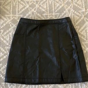 Abercrombie & Fitch Black Vegan Leather Skirt